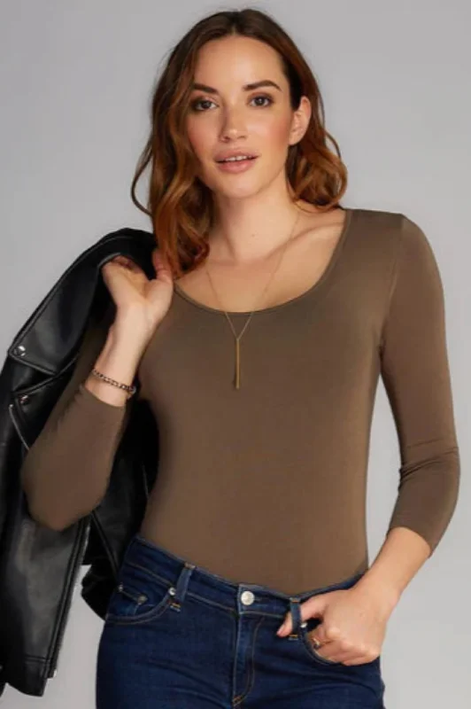 Bamboo 3/4 Sleeve Top Dapper Women's 1920S