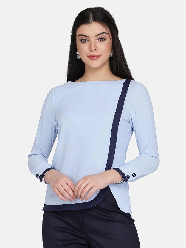 Poly Moss Top - Powder Blue garde