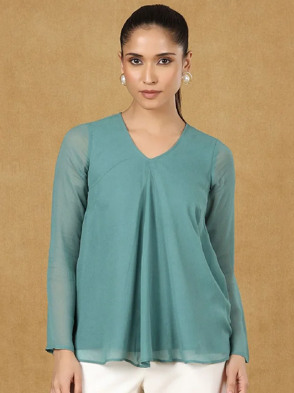Green A line Top Refined Women's Velvet