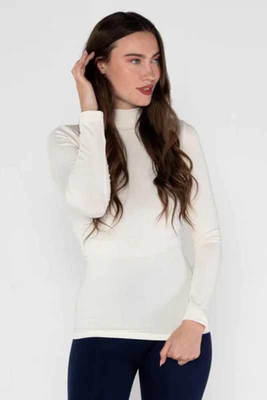 Bamboo Mock Neck Top Athletic Women's 