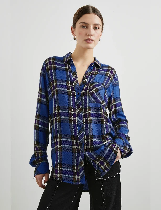 Hunter Plaid Flannel, Sapphire/Indigo Laid - back Women's Vibe