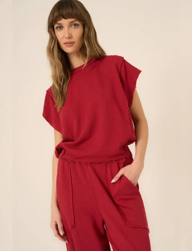 Mystic Terry Top, Red Currant Edgy Women's Punk