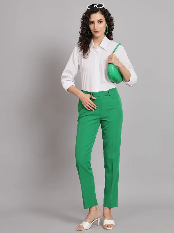 Comfort Fit Cotton  Shirt - White Stylish Women's Neon