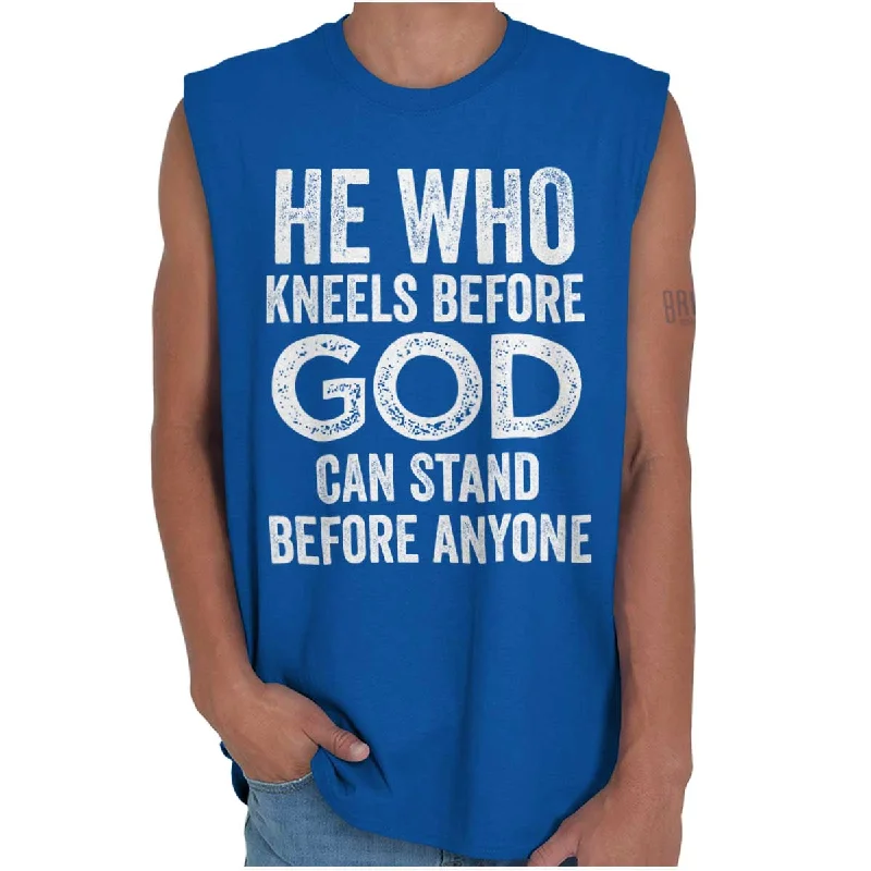 Kneels Before God Sleeveless T-Shirt Traditional Women's 