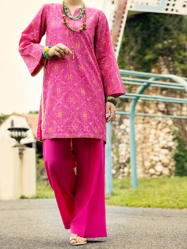 Pink Lawn Kurti - AL-LK-1040 Athletic Women's 