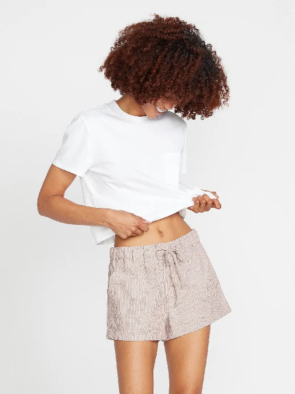 Sunday Strut Shorts - Raisin Cozy Women's Sherpa - lined