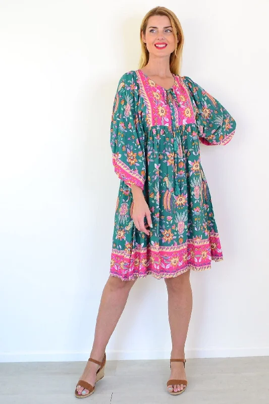 Willow Bohemian Queen Dress Artistic Women's Hand - painted