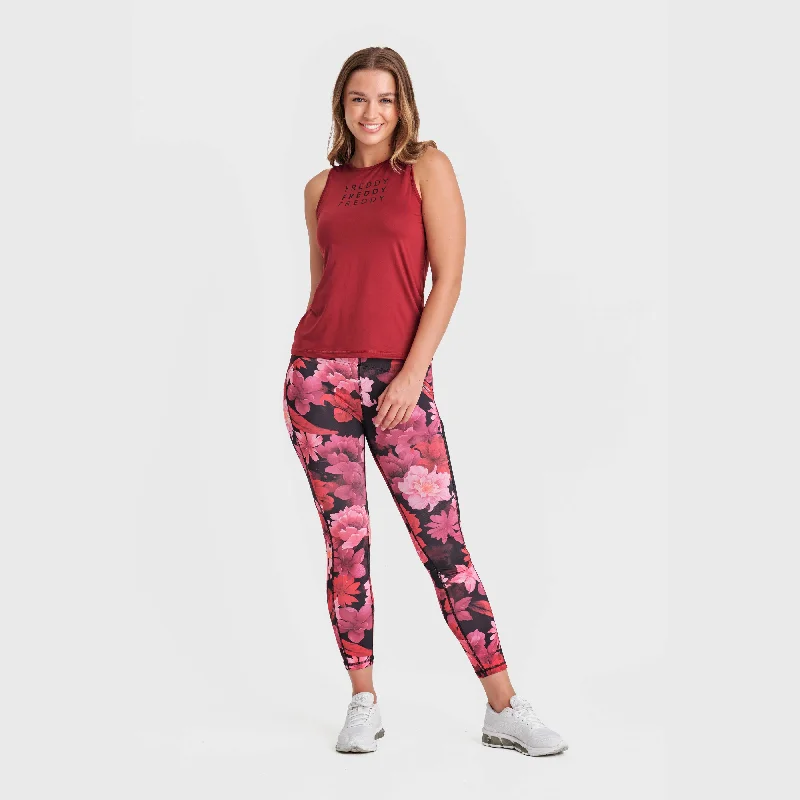 Sports Tank Top - Bordeaux Polished Women's Silk