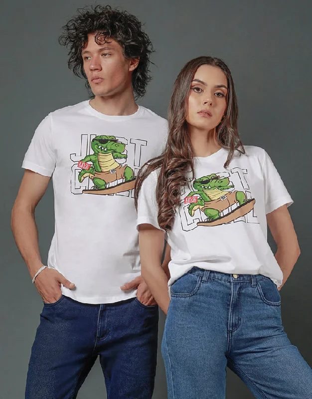 Crew Neck Unisex T-Shirt Print Earthy Women's Hemp - based