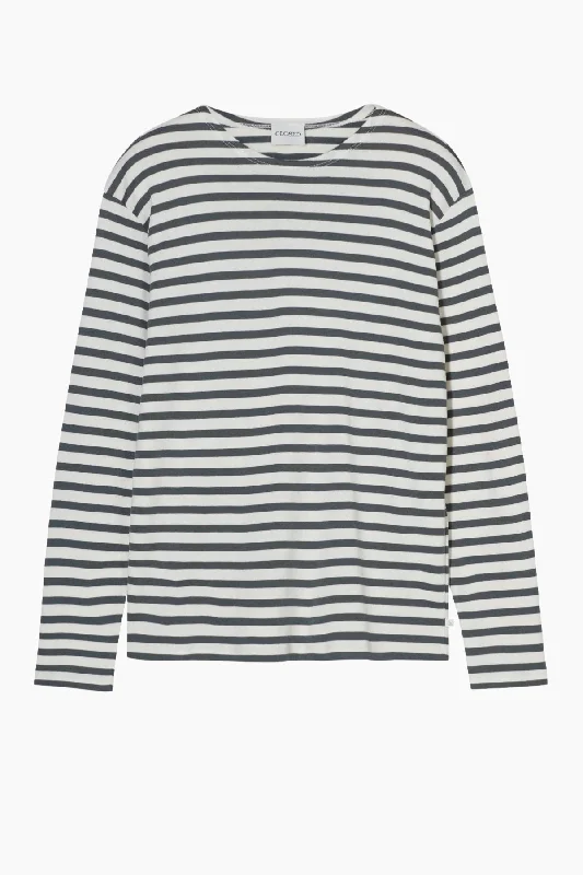 Closed Striped Long Sleeve T-Shirt - Faded Green Confident Women's Power