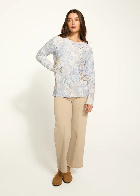 Metallic Printed Sweater, Spectral Neutral Scandinavian