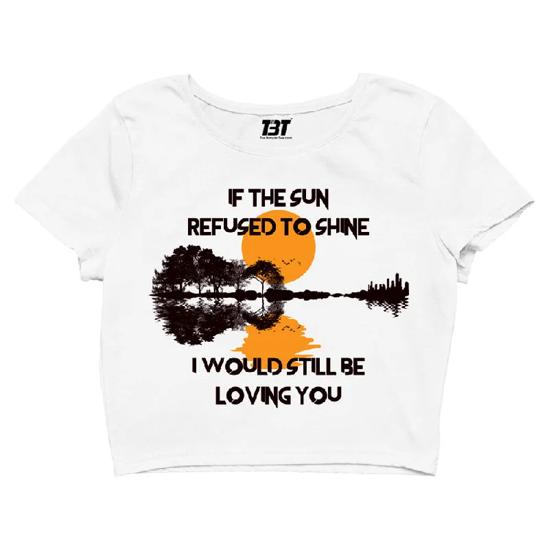 Led Zeppelin Crop Top - I Would Still Be Loving You Classic Women's Tweed