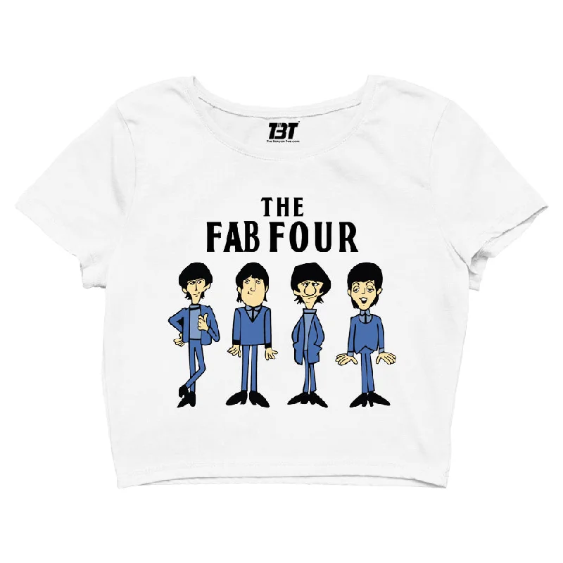 The Beatles Crop Top - The Fab Four Sporty Women's Athleisure 