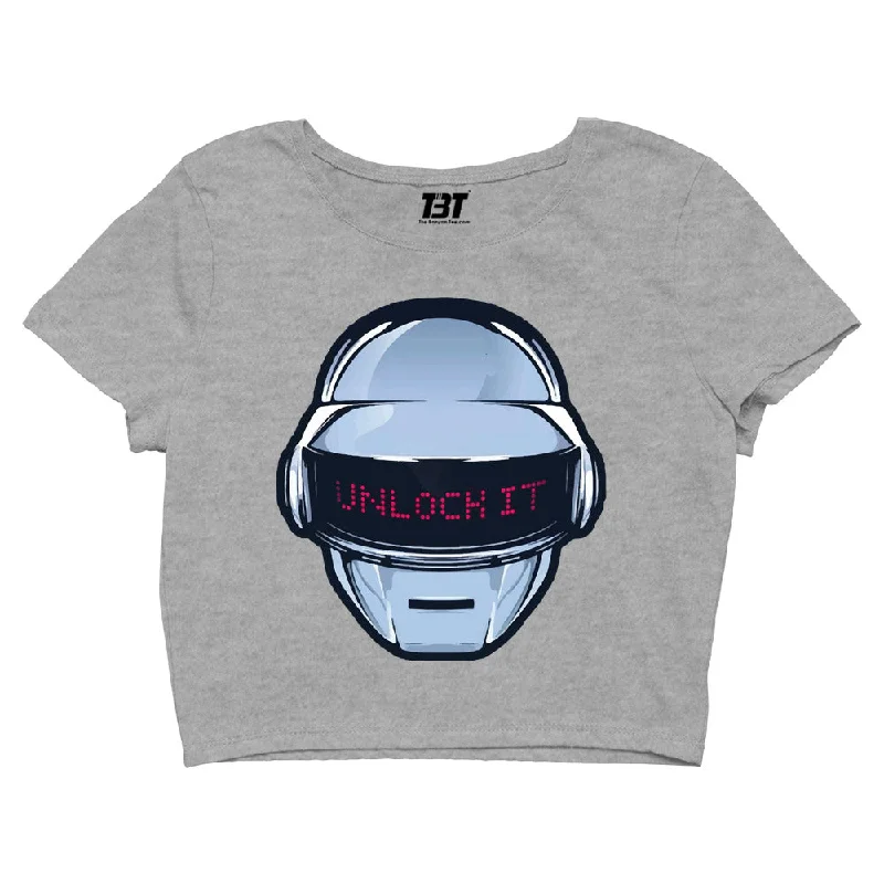Daft Punk Crop Top - Unlock It Bold Women's Animal Print