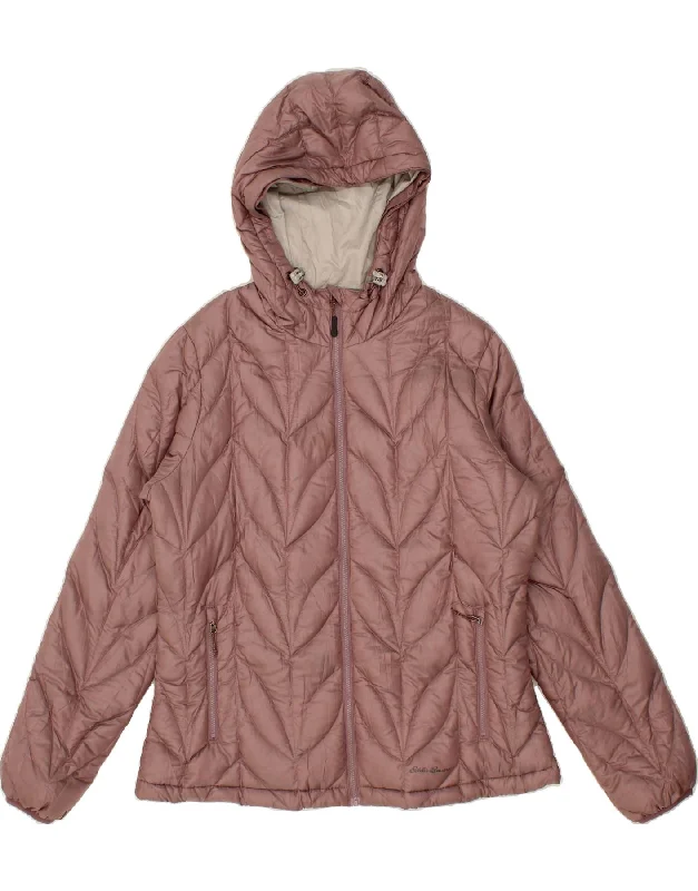 EDDIE BAUER Womens Hooded Padded Jacket UK 16 Large Pink Nylon Bohemian Women's Free EDDIE BAUER Womens Hooded Padded Jacket UK 16 Large Pink Nylon Bohemian Women's Free