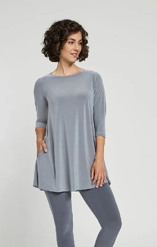 Sympli, 23155-2 Trapeze Tunic Polished Women's Silk