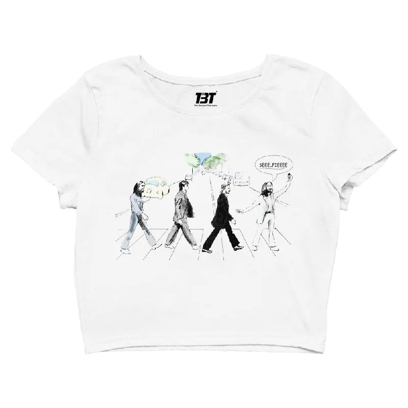 The Beatles Crop Top - The Selfie Road Unique Women's Upcycled