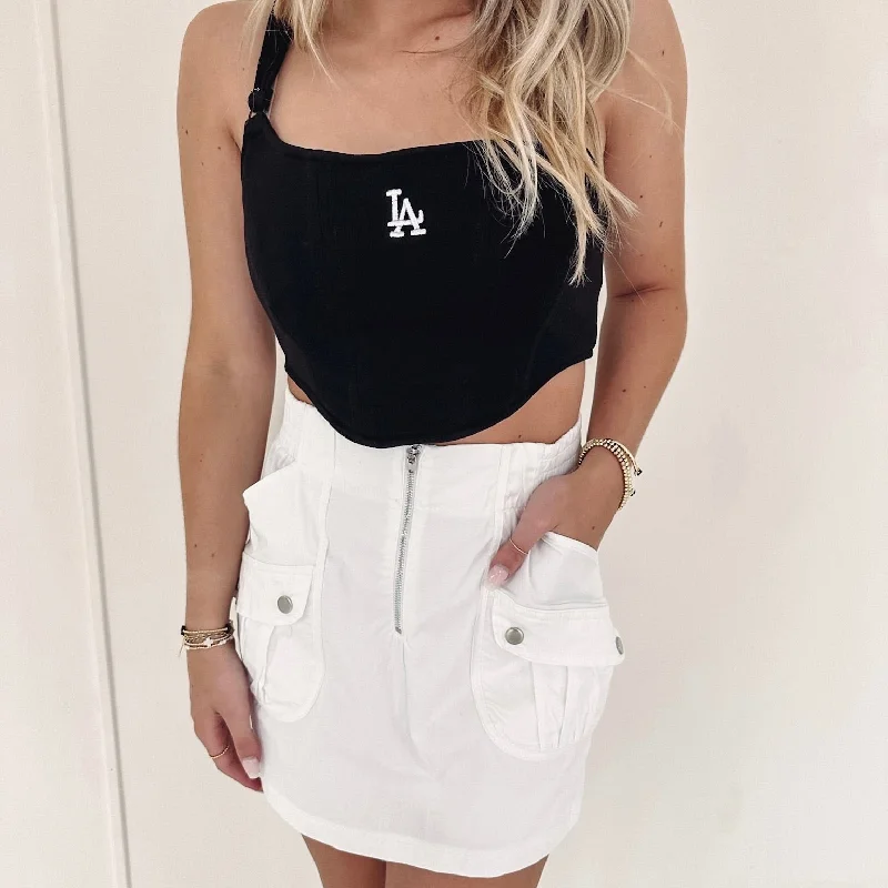 LA Crop Top Polished Women's Silk