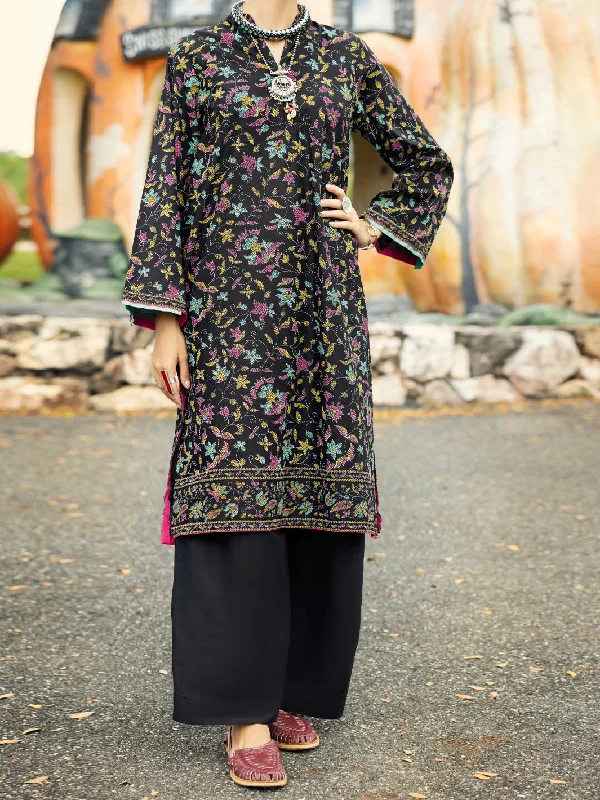 Black Lawn Kurti - AL-LK-1042 Cool Women's Distressed