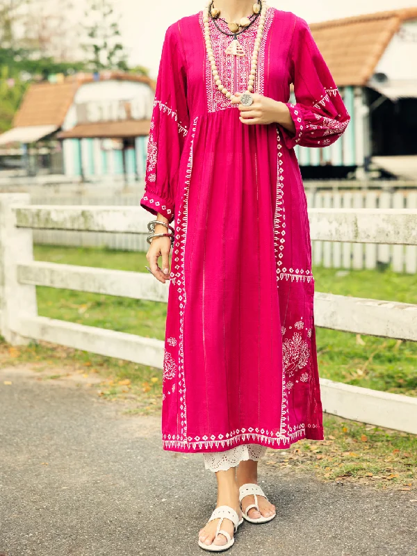 Pink Dobby Kurti - AL-LK-1047 Hip Women's Urban