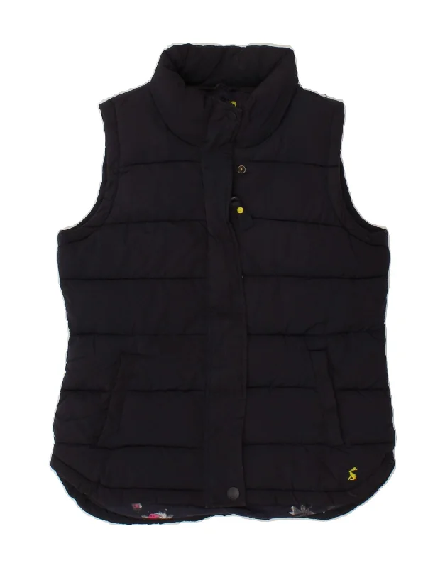 JOULES Womens Padded Gilet UK 10 Small Navy Blue Polyester Elegant Women's 