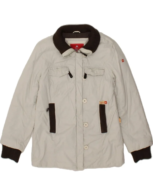 KHUJO Womens Windbreaker Jacket UK 18 XL Grey Cotton Country