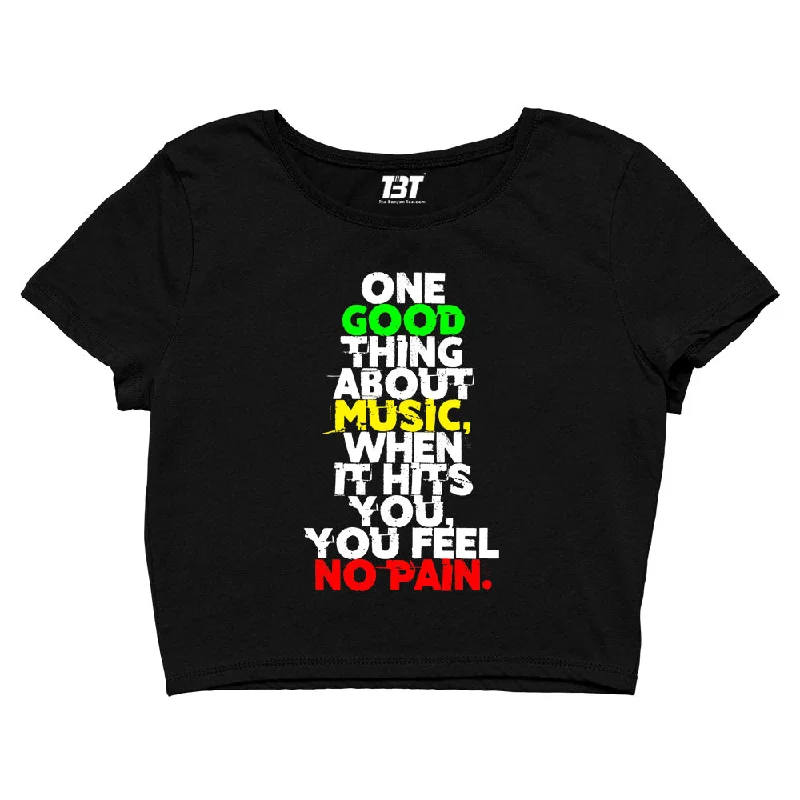 Bob Marley Crop Top - Good Thing About Music Geometric