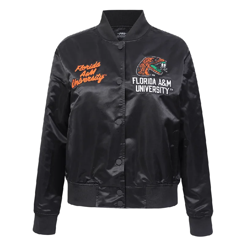NCAA FLORIDA A&M UNIVERSITY CLASSIC SATIN JACKET (BLACK) Country