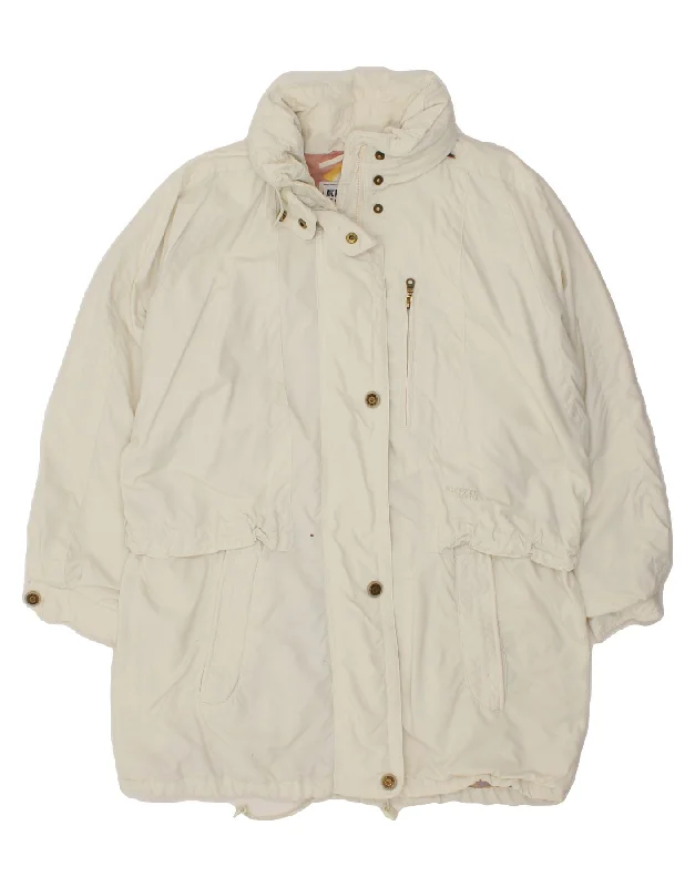 KLEPPER Womens Windbreaker Coat UK 16 Large White Refined Women's Classic 