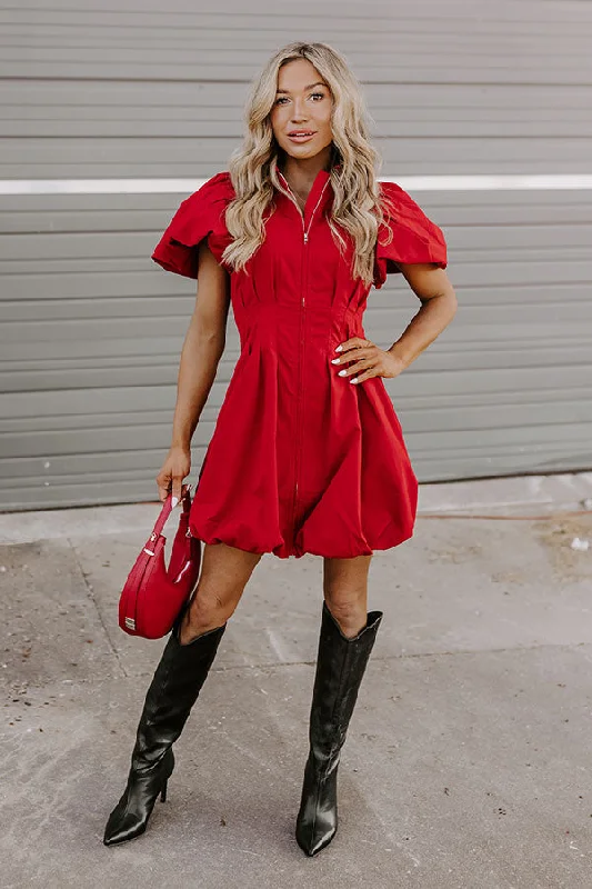 She's Unforgettable Mini Dress in Red Business