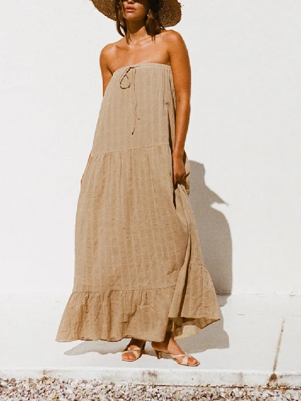 Drawstring Draped Stylish Holiday Style Dress Compression