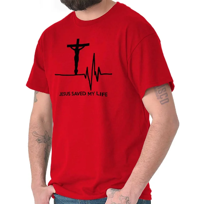 Jesus Saved My Life T Shirt Monochromatic All - in - one