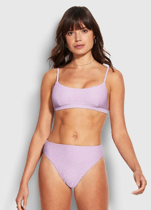 Essentials High Rise Pant - Lilac Sustainable Organic