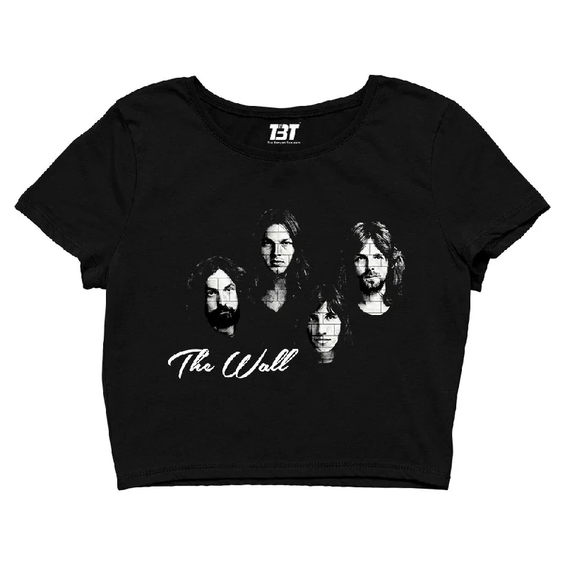 Pink Floyd Crop Top - The Wall Sleek Women's Metallic