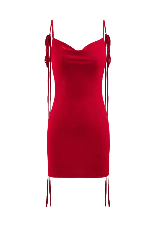 A&A Spaghetti Strap Draped Backless Mini Dress Relaxed Women's 