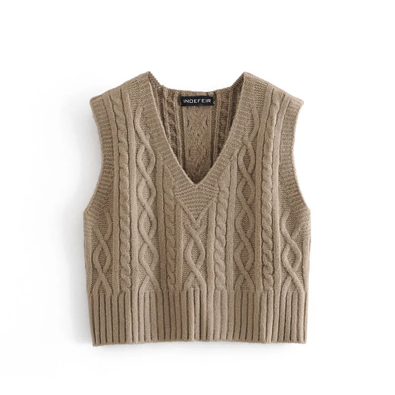 Autumn knitting vest vest for women  1354 Cool Women's Distressed
