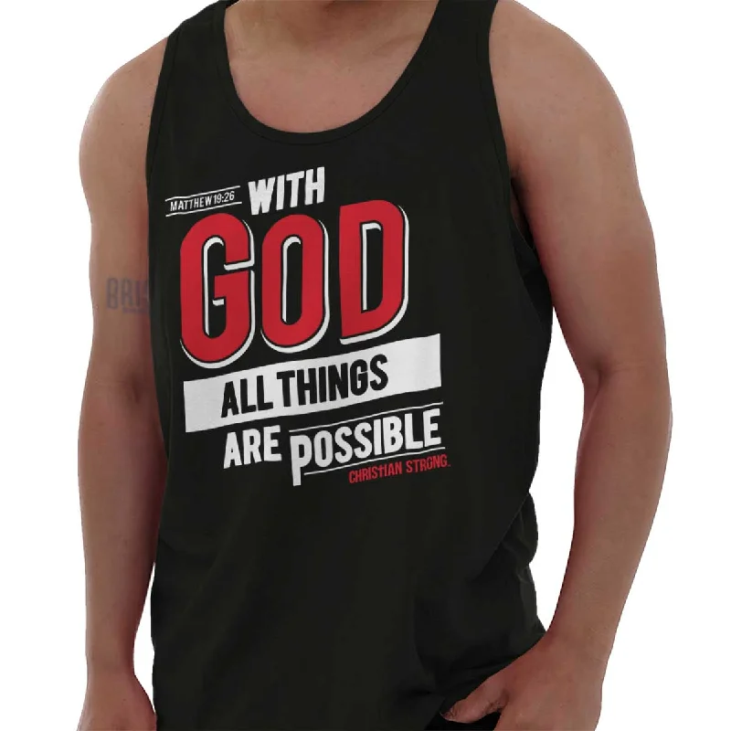 All Things Are Possible Tank Top Earthy Women's Hemp - based