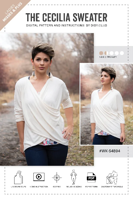 Cecilia Crisscross Sweater Dynamic Women's High - energy