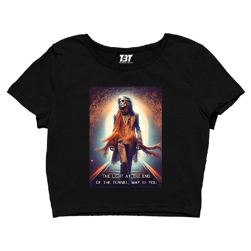 Aerosmith Crop Top - Amazing - Light At The End Of The Tunnel Bohemian Women's Free