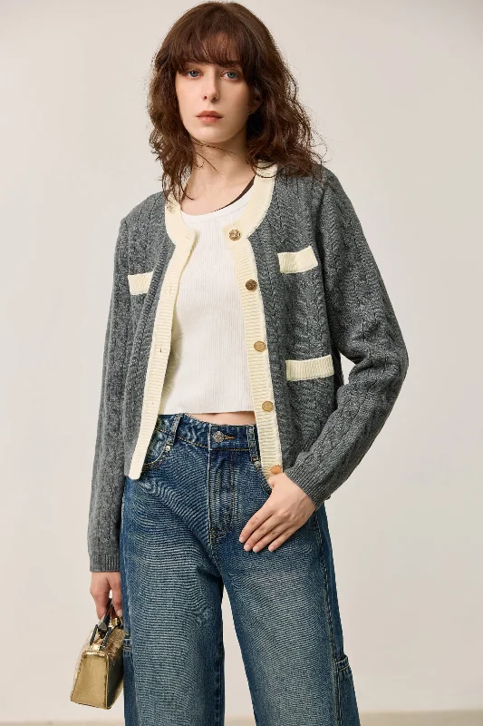 LILY Chic Knit Cardigan French