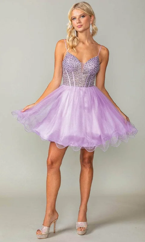 Dancing Queen 3353 - Sequin Corset Cocktail Dress Gym