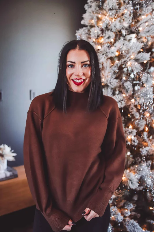 Olivia Sweater-Brown Unique Women's Upcycled
