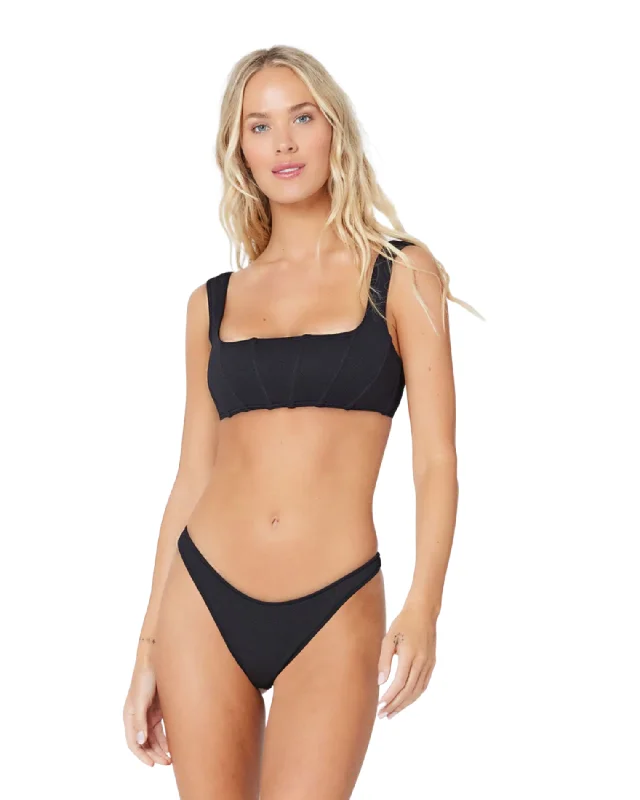 Odessa Corset Bikini Top Sleek Women's Metallic