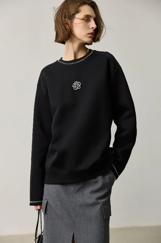 LILY Vintage Camellia Long Sleeve Sweatshirt Adventure