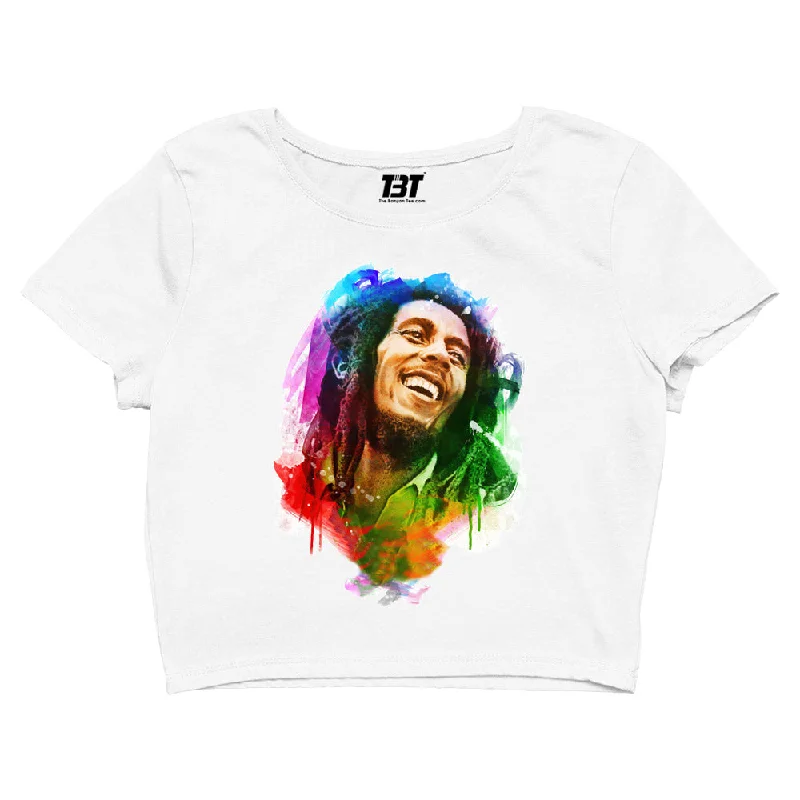 Bob Marley Crop Top - The Pioneer Of Reggae Refined Women's Velvet