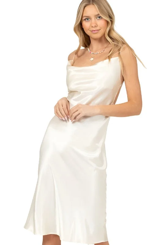 Meet You There Cowl Neck Midi Dress Bohemian Women's Free