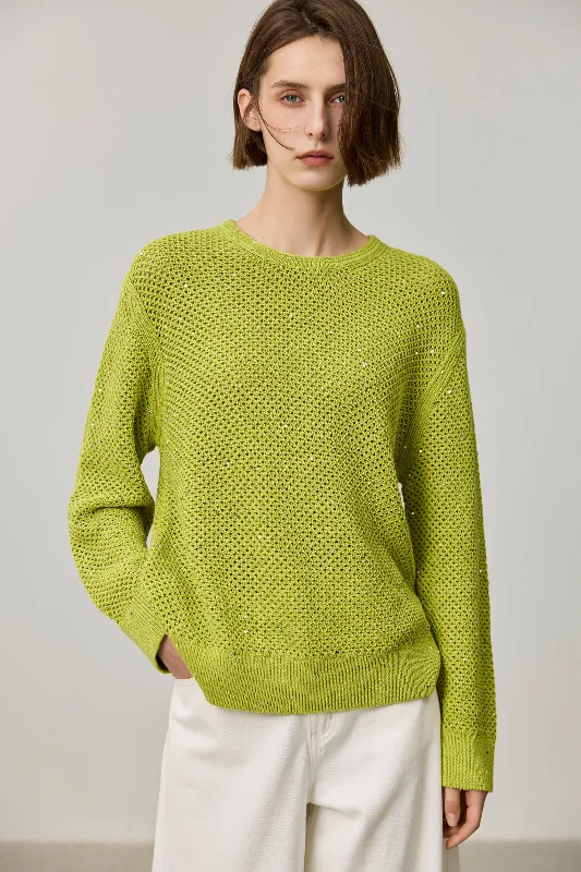 LILY Mesh Knit Pullover Vintage Women's 1970S 
