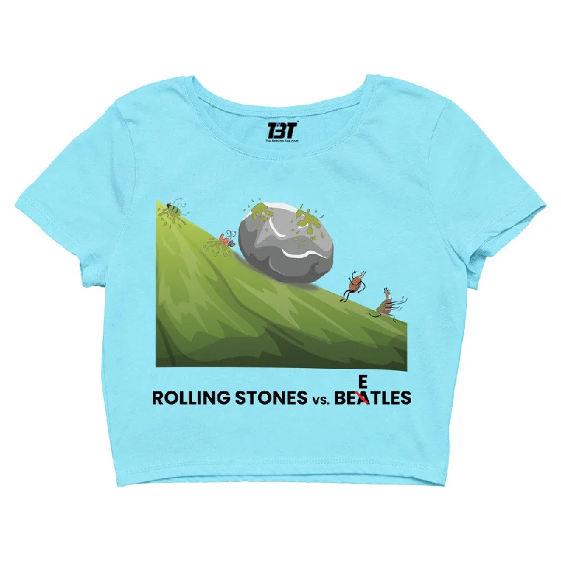 The Beatles Crop Top - Stones vs. Beetles Tough Women's Military - inspired