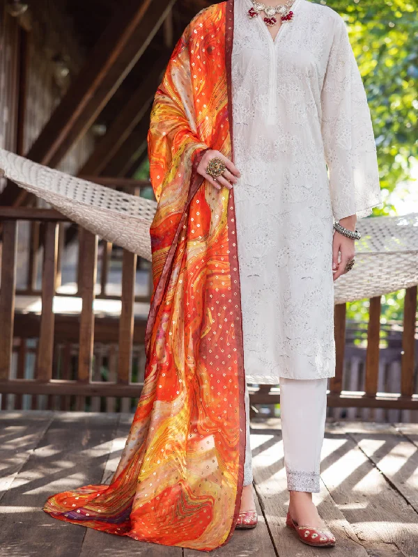 White Lawn Kurti - ALP-LK-1834 Australian Beach