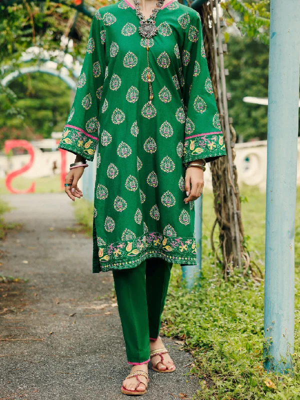 Green Lawn Kurti - AL-LK-1039 Youthful Women's Anime - inspired